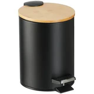 Relaxdays Bad Mülleimer 3 l Schwarz