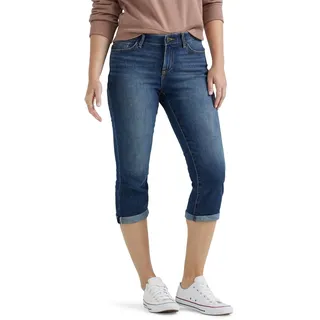 Lee Damen Flex Motion Regular Fit 5 Pocket Capri Jeans, Bewitched, 46