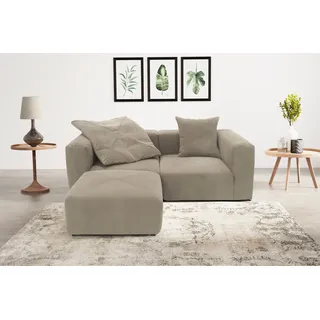 Home Affaire Ecksofa »Gerrid L-Form« Cord, Modulsofa, bestehend aus 2 Eckelementen + 1 Hocker,