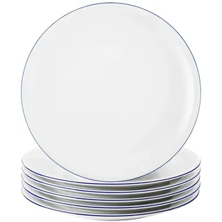 SELTMANN WEIDEN Frühstücksteller Compact Blaurand 19,3 cm blau/weiß 6er Set