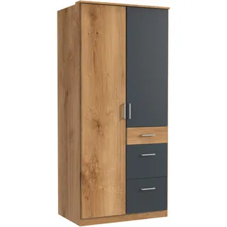 Kleiderschrank »Click« ohne Spiegel grau