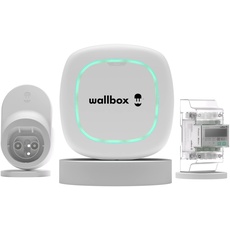 Wallbox Pulsar Max (Elektro-Fahrzeug-Ladegerät, Leistungsmesser und Dockkabel), 22 kW, 5 m, T2, Weiß, kompatibel mit Alexa und Google Home