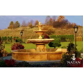 Fontaine Becken Zierbrunnen Springbrunnen Garten Skulptur Brunnen Stadt Teich