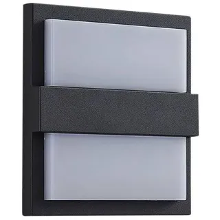 LUCANDE Außenwandleuchte Aluminium 20 cm inkl. LED-Lampe schwarz