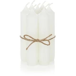 Nordstern Stabkerzen Weiß 6er Pack - Kleine Kerzen für Kerzenhalter, Adventskranz oder als Baumkerze - Ideale Tisch Deko für Hochzeit oder Weihnachten - 11 x 2,2 cm