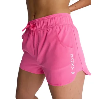 Badeshorts ROXY "ROXY WAVE 2 INCH BS", Damen, Gr. XXL (44), N-Gr, pink (sangria sunset), Obermaterial: 82% Polyester, 10% sonstige Fasern, 8% Elasthan, Badehosen Badeshorts, schnell trocknendes Material, aus Polyester und Elasthan