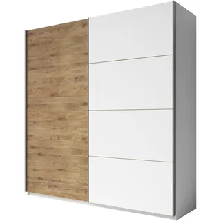 masseno Schwebetürenschrank Galassia 220 x 210 x 61 cm Weiß