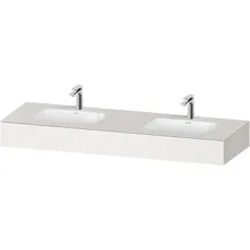 Duravit Qatego Einbauwaschtisch mit Konsole, 1600x550x170mm, Doppelwaschtisch, QA46950, Farbe: Weiß Supermatt