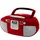 SCD7800RO tragbares CD-Kassetten-Radio mit DAB+, USB & Rot