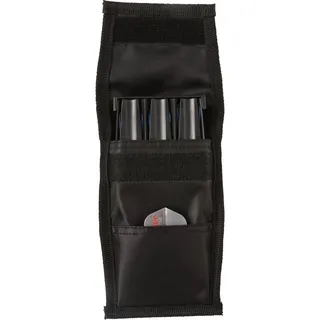 Casemaster Einzelne Schwarze Darttasche mit massivem Kunststoffeinsatz und Flexibler, robuster Nylonabdeckung, hält 3 Stahlspitzen und weiche Dartpfeile, Hartschale hält Flights in Perfekter Form