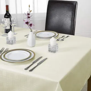 Emma Barclay Jacquard-Tischdecke, kariert, 70 x 108 cm, cremefarben