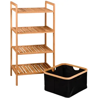 KESPER Regal mit Korb, Bambus, FSC