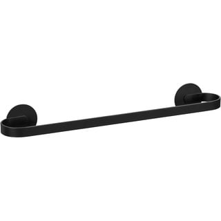 Wenko Turbo-Loc® Badetuchstange UNO Bivio Black matt, 40 cm, aus Aluminium, Befestigen ohne Bohren, Schwarz