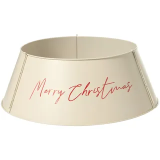 Beliani Weihnachtsbaumkragen 25 cm Beige Imatra , Metall , Rund , 25 cm , Dekoration, Weihnachtsdekoration, Christbäume & Zubehör