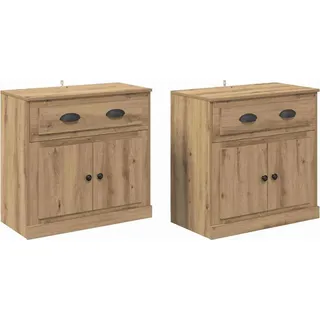 Sideboards 2 pcs Artisan-Eiche 70 x 35,5 x 67,5 cm - Braun
