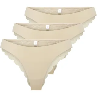 Only ONLCHLOE 3-Pack Brasilianische Slips Beige L