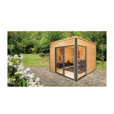 Wolff Finnhaus Holz-Gartenhaus Studio 44-B Unbehandelt BxT: 320 cm x 320 cm