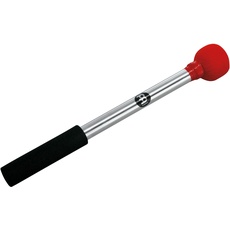 Bild SB1 Samba Beater, 38,10 cm (15 Zoll) Länge, mit 5,08 cm (2 Zoll) rotem Filzkopf, silver/red