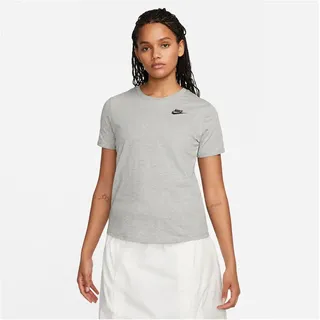 Nike Sportswear Club Essentials Damen-T-Shirt Dark Grey Heather/Black XL