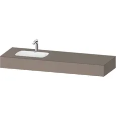 Duravit Qatego Einbauwaschtisch mit Konsole, 1600x550x170mm, Becken links, QA46930, Farbe: Basalt Matt