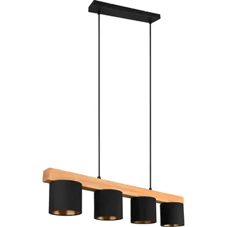 Trio Cameron 4-flg. 60 cm schwarz matt