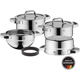 WMF Compact Cuisine Topf-Set 4-tlg. Dampfgareinsatz + Bratentopf + Fleischtopf