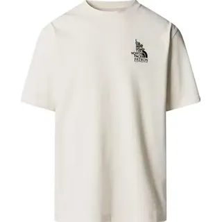 The North Face NF0A8C2TQLI U SS CLEAN Trails Oversized Tee T-Shirt Herren White Dune Größe L