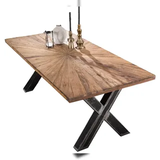 MiaMöbel Vanaja 160 x 76 x 90 cm Teak/Schwarz