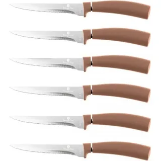 6-teiliges Steakmesser-Set von Berlinger Haus BH-2811 in Roségold - Braun, Silber