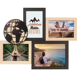 Collagen-Bilderrahmen , Naturfarben, Schwarz , Metall, Holzwerkstoff , 40x32x2 cm , FSC 100% , Bilder & Rahmen, Bilderrahmen, Metallrahmen