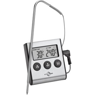 Küchenprofi Digital-Bratenthermometer PRIMUS, -50 °C bis 300 °C, umschaltbar °C/°F, Messfühler 16 cm, mit Timer, Magnet und Standfuß, Fleischthermometer, Kochthermometer, Grillthermometer