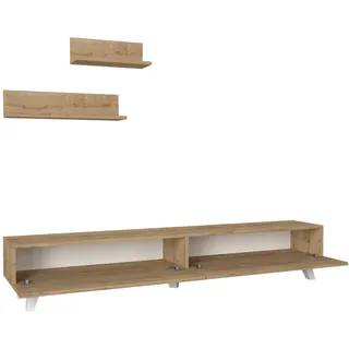 [en.casa] Saarijärvi Lowboard 180 cm Beige Holz