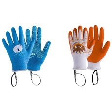 Rostaing prosper-it3 – 6 Handschuhe, türkis, 21.3 x 10,5 x 2 cm & Gartenhandschuhe für Kinder, Gaston – Paar Gartenhandschuhe und Heimwerkerhandschuhe – für kleine und zarte Hände