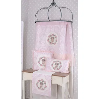 Vorhang Jugendstil Gardine Schal Gardinenschal Vintage Rose Frauenkopf Spitze