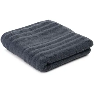 Gözze - Mailand Frottier-Handtuch, Weich und saugfähig, 70% Bio-Baumwolle/30% Viskose (Bambus), Vegan, 50 x 100 cm - Anthrazit