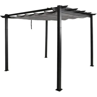 MCW Pergola Grau , Textil , 300x240x300 cm , Sonnenschutz, Pavillons