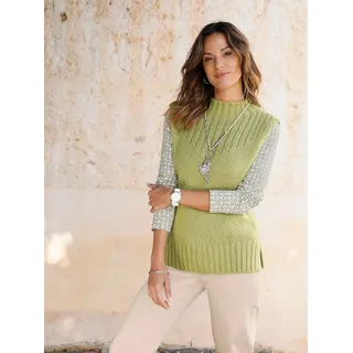 Pullunder "Pullunder", Damen, Gr. 46, schilf, 100% Polyacryl, unifarben, Pullover Pullunder