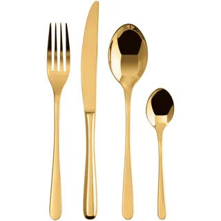 Sambonet Besteckset , Goldfarben , Metall , 24-teilig , DIN EN ISO 14001, DIN EN ISO 50001, DIN EN ISO 9001 , Besteck, Besteck-Sets