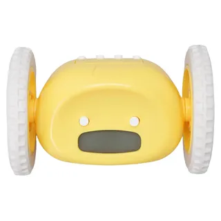 Extra lauter Wecker mit Rädern, einfach einzustellen, niedlicher, vibrierender Digitalwecker für schwere Schläfer