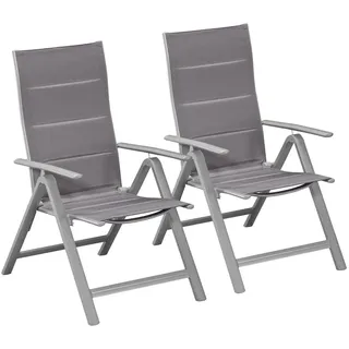 Merxx Gartenstuhl MERXX Taviano 60 x 73 x 111 cm silber 2 St.