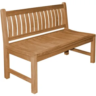 Gartenbank Arezzo Teak Massivholz ohne Armlehnen - Breite: 120 cm - Braun