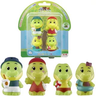 Klorofil – Krokodil-Familie 4 Magische Figuren – Ab 18 Monaten – Kleidungswechsel mit Warmwasser | Aldo, Odile, Wally, Alie | Fantasie- & Kreativspielzeug | Geschenk Kind