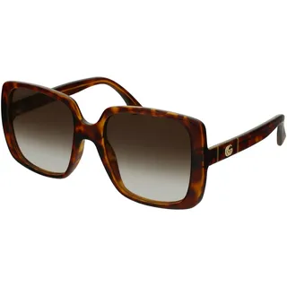 GUCCI GG0632S Damen-Sonnenbrille Vollrand Rectangular Kunststoff-Gestell, braun