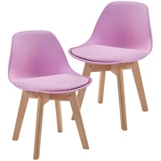 [en.casa] Kinderstuhl Elvdal 38 x 56 x 33 cm Buche pink