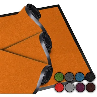 LucaHome Fußmatte für den Eingang, 60 x 180 cm, Orange, 2 Stück, rutschfest, waschbar, für Eingangstür, Küche und Flur, Fußmatte für den Innen- und Außenbereich, origineller Eingangsbereich