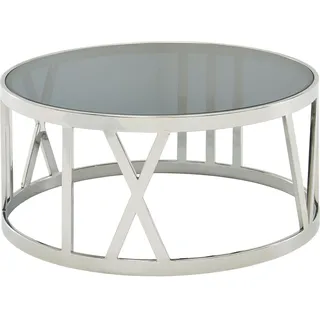 FineBuy Couchtisch FB41428 Glas Metall rund 60 x 30 x 60 cm
