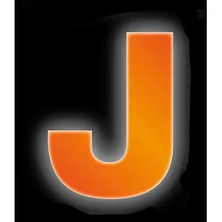 Conacord Klebebuchstabe J Reflektierend 8 cm Orange