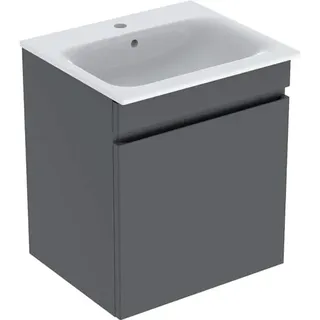 Geberit Renova Plan Set Waschtisch mit Unterschrank, 1 Schublade, 60x62,2x48cm, 501.915.JK.1, Farbe: Waschtisch: weiß, Front/Korpus: lava/lackiert matt