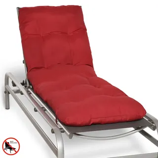 Beautissu Auflage 190 x 60 x 8 cm rot 1 St.