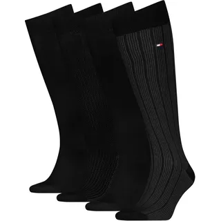Tommy Hilfiger KNEEHIGH 4P TIN Giftbox M - lange Socken - Herren - Black - 39/42